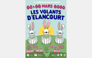 Tournoi Elancourt 30 et 31 mars 2024